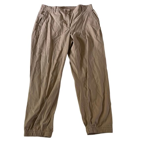 Talbots Tan High Rise Jogger Sz L Comfort Stretch - Picture 1 of 9